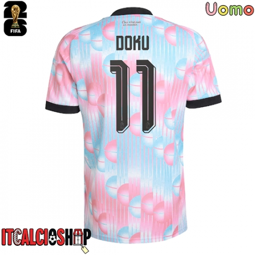 Belgio Jeremy Doku #11 Seconda Maglia Mondiali 2026 Manica Corta